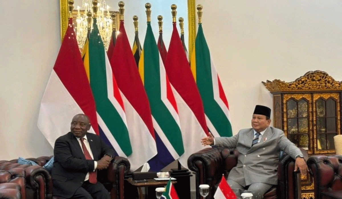 Prabowo Sambut Presiden Afrika Selatan Dengan Kopi di Istana Merdeka