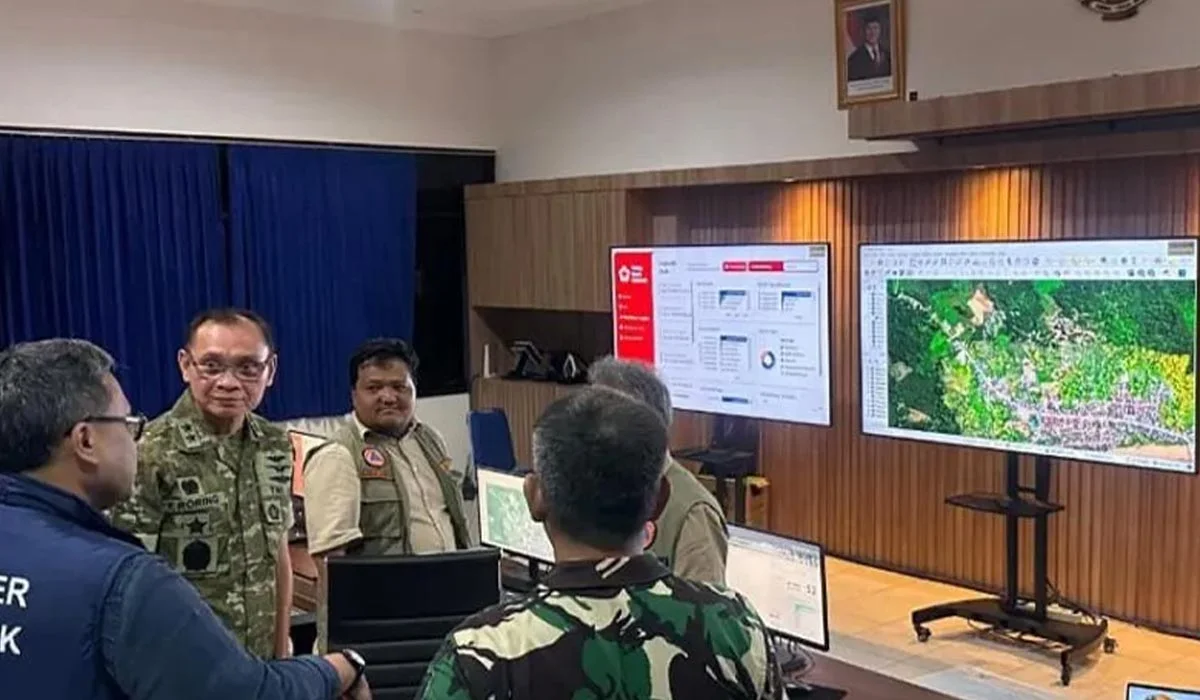 TNI AU Dan BNPB Bangun Posko Nasional Penanganan Bencana Di Sumatera